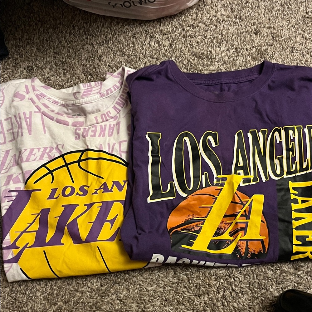 Los Angeles Lakers Kids T-Shirt Set - Purple and White